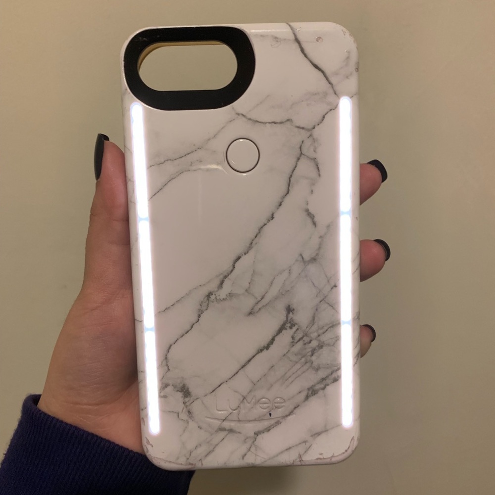 White Marble Lumee case for iPhone 6/7/8 Plus